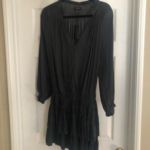 Silky Charcoal Grey Dress